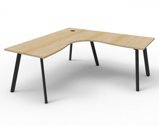 Black Frame - Natural Oak Top